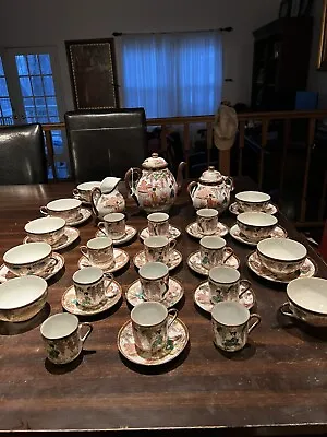 Buy Vintage Japanese Kutani Porcelain China Tea Set. Hand Painted. 46 Pieces • 332.06£