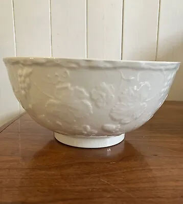 Buy Vintage Collectable Burleigh Davenport Embossed Bowl Strawberry Grape Pattern • 14.25£