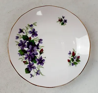 Buy Queen Anne Bone China Floral Pattern Individual Saucer Made In England Purple • 5.68£