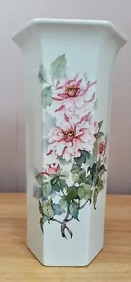 Buy Royal Winton Staffordshire Hexagonal Floral Design Vase • 8£