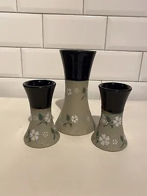 Buy Lovatts Langley Ware X 3 Set Vintage Bud Vases Matching Country Table Decor • 12£