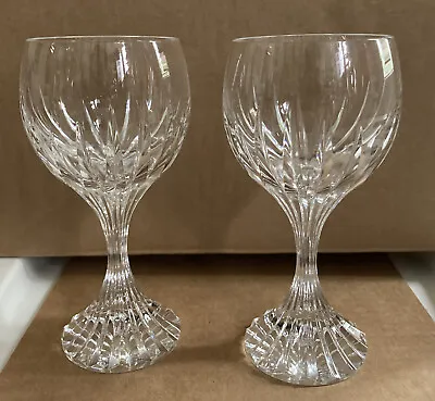 Buy Lot Of 2 Baccarat Crystal MASSENA Wine Glasses 6.5  Made In France New No Box • 236.40£