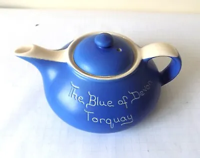 Buy Vintage The Blue Of Devon  Torquay   Tea Pot • 12.99£