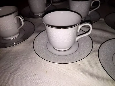 Buy Carlton  Plymouth  303 ~ Cups & Saucers (6 Sets)  W/Silver Trim ~ Excellent  • 48.01£