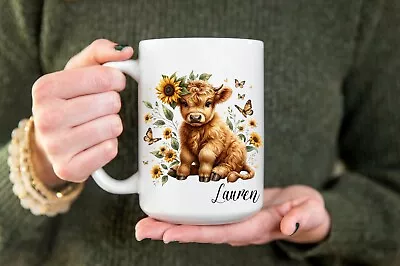 Buy Highland Cow Coffee Mug Fluffy Cow Mug Cow Gifts For Cow Lovers, Scottish Cow • 15.34£