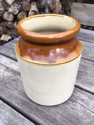 Buy Old Vintage Stoneware Large Storage Jar Utensil Pot Artist Brush Holder 7.75” • 20£