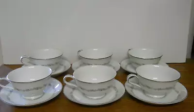 Buy Noritake China Crestmont 6013 (6) Saucer 5 5/8  & (6) Tea Cups Japan Set -12 Pcs • 57.60£