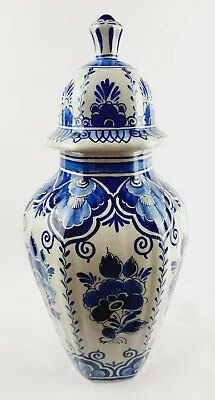 Buy ORIGINAL DELFTS BLUE Beautiful Hand Painted Vintage 6 Corner Lid Vase RAAM 500 • 78.07£