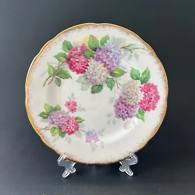Buy Vtgs Royal Stafford Carousel Hydrangea Side Plate Bone China Pink Floral Gold • 12.56£