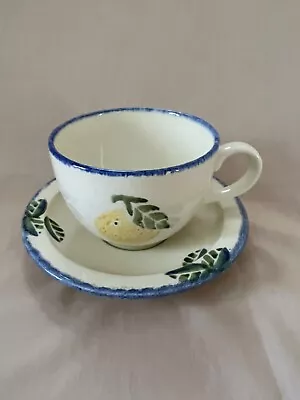 Buy Poole Pottery Dorset Fruits Breakfast Cup & Saucer Very Good Condition • 10.99£