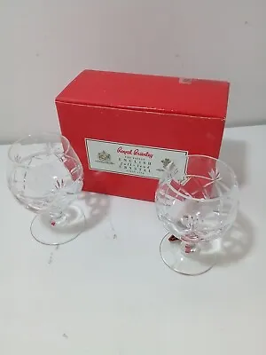Buy Royal Brierley Crystal Brandy Glasses X 2 Boxed • 20£