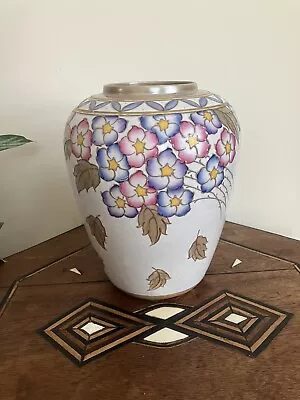 Buy Charlotte Rhead Bursley Ware Vase Hydrangea Falling Leaves Pattern 325 • 120£