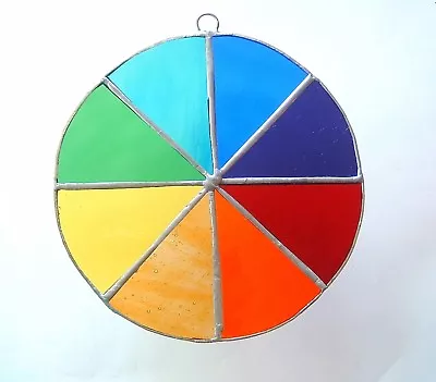 Buy Rainbow Chakra Colour Wheel 10cm Stained Glass Suncatcher Healing Reiki Teaching • 14.95£