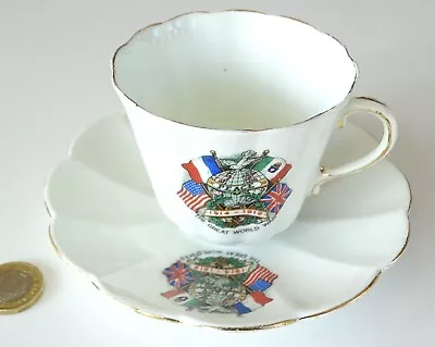 Buy Wwi Great War Peace 1914 - 1919 Cup & Saucer By Tuscan China England • 15£