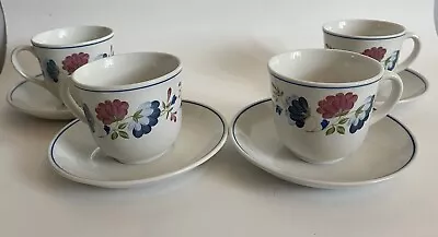Buy BHS Priory Tableware Cups & Saucers X4 Floral Blue White Multiple Available • 16£