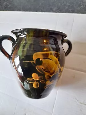 Buy Martin Pettinger Bird.  Studio Pottery Vase Somerset Slipware. Signed • 3.99£