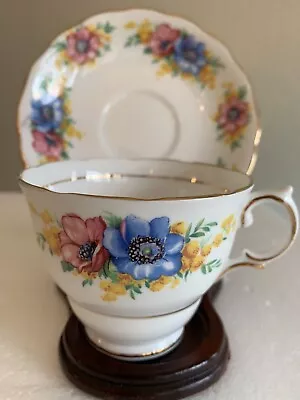 Buy Vintage English Colclough Bone China Teacup & Saucer England Tea Cup Pink Floral • 12.06£