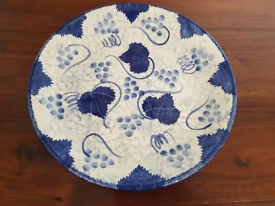 Buy Poole Pottery, 1994, Anita Harris Designed Blue Vine 27cm Dinner Plate • 15£