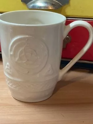 Buy Belleek Pottery Embossed Celtic Trinity Knot Coffee Mug Made In Ireland • 9.50£