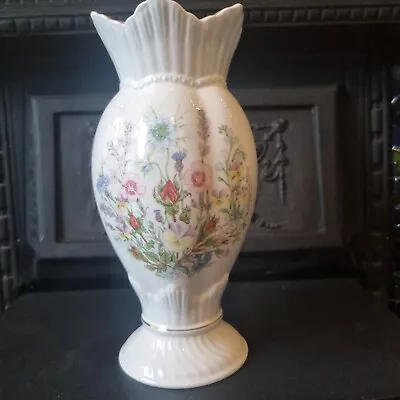 Buy Aynsley Bone China 'Wild Tudor' Pattern 10.5  Or 20 Cm Tall Windsor Vase • 12.99£
