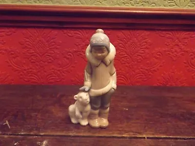 Buy Very Beautiful Porcelain Figurine, Eskimo Girl With Small Polar Bear, Lladro • 65£