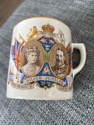 Buy Silver Jubilee 1910 - 1935 Mug King George V. & Queen Mary Gresley Pottery. • 5£