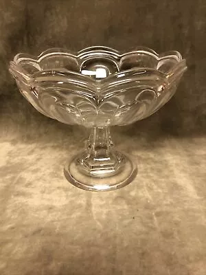 Buy Victorian McKee Flint Glass Seneca Loop Pattern Scalloped Edge Compote Bowl  • 143.05£