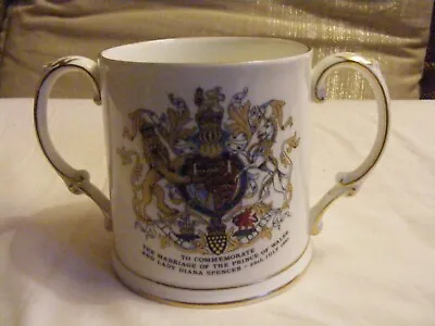 Buy Victoria China  Two Handled Loving Cup - Royal Wedding Charles & Diana 1981 • 5.99£