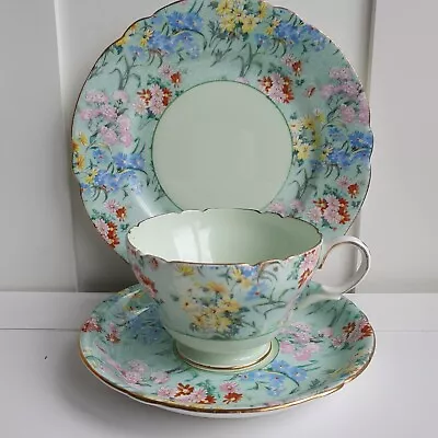 Buy Shelley Melody Bone China Trio Cup, Saucer & Plate • 35£