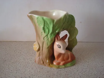 Buy Vintage Eastgate Pottery England Fauna Vase Deer Under A Tree • 6.50£
