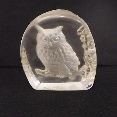 Buy Wedgwood Crystal Owl Made In England For The Danbury Mint Paperweight • 18.96£