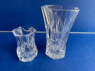 Buy 2 Vintage Cut Glass Lead Crystal Vases . One 5  Approx, One 3  Approx • 12£