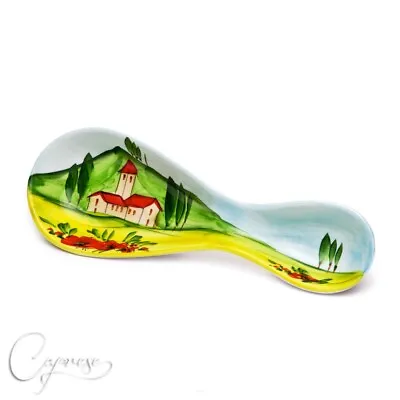Buy Bassano Pottery- TUSCANY Spoonrest  Made/painted By Hand In Italy • 38.51£