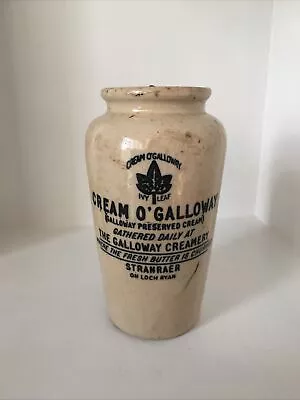 Buy Galloway Creamery Stoneware Jar Stranraer Loch Ryan Scotland Possil Glasgow • 14.99£