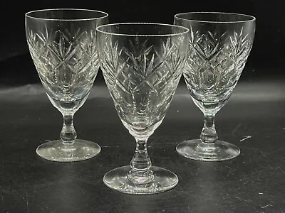 Buy Vintage Set 3 Signed Made In Edinburgh Scotland Lead Crystal Glasses Port Wine • 28.99£