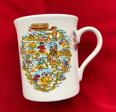 Buy Vintage Yorkshire Map Ceramic Mug, Prince William Pottery, 1970-80s • 4.99£