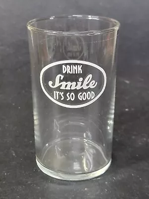 Buy SMILE Soda Fountain ACL Drinking Glass Tumbler Vintage 1930s-1950s • 17.95£
