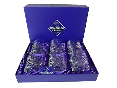 Buy EDINBURGH CRYSTAL  LOMOND 6 X WHISKY GLASSES  BOXED • 45£