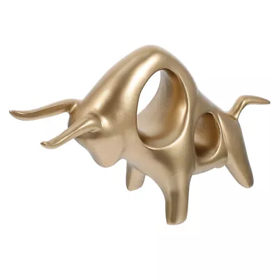 Buy Office Desk Decoration Copper Bull Sculpture Resin Animal Statue Retro Decor • 34.39£