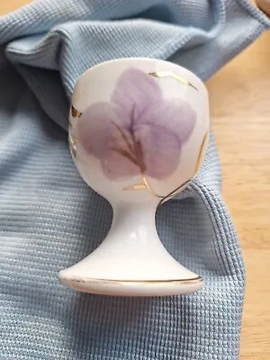 Buy Crown Staffordshire Fine Bone China Eggcup With Purple Flower & Gold Design • 2£