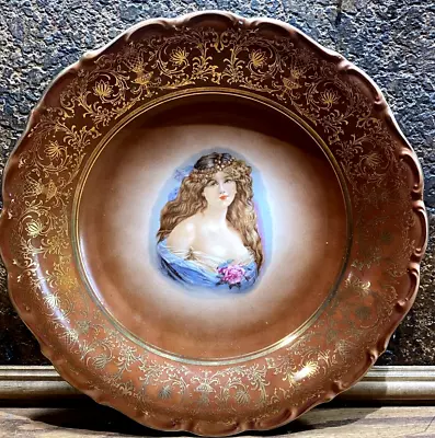 Buy Antique Bavarian Lady PORTRAIT  PLATE  /  12  ~ Bavaria Schumann Arzberg Germany • 142.08£