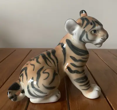 Buy Lomonosov Ussr Porcelain Tiger Cub Figurine Ornament Collectable • 18£