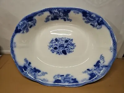 Buy Antique John Maddock And Sons Royal Vitreous Flow Blue 9.25  Serving Oval Bowl • 72.38£