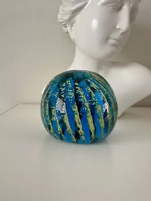 Buy Large Vintage Mdina Glass Hand Blown  Ball  Paperweight Signed • 10£