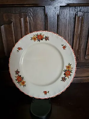 Buy Antique Grindley Red Yellow Blue Flower Cream Beige Colour Dinner Plate 10  • 5£