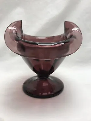 Buy Antique 1930's Amethyst Purple Depression Glass Folded Edge Mayonnaise Dish Bowl • 36.44£