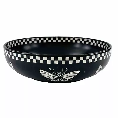 Buy Maling Pottery Bowl Butterflies Black  Silhouettes W26cm Circa 1930s • 40£