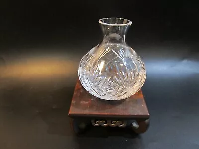 Buy Beautiful Vintage Royal Doulton Crystal Cut Glass Balloon Vase  9.5 X10 Cm High  • 9.97£