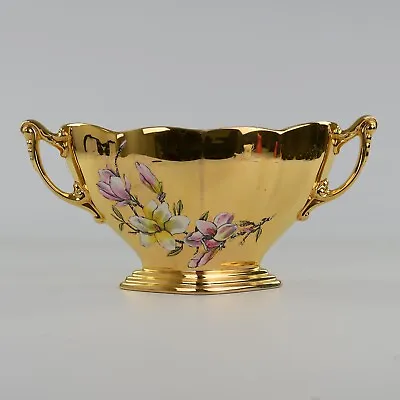 Buy Royal Winton Vase, Gold, Large Gondola With Flower Frog Insert • 39£