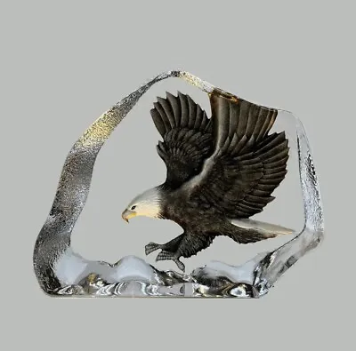 Buy Crystal Eagle Glazen Sculptuur Door Mats Jonasson Swedish Art Glass • 249£